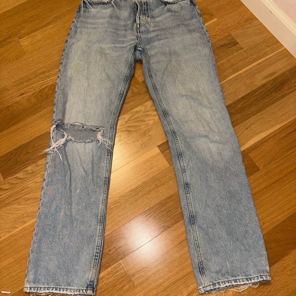 Classic Blue Distressed Jeans